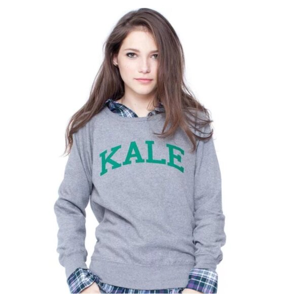 Suburban Riot - KALE Crewneck Pullover Sweatshirt | Small | Heather Gray & Green - Picture 6 of 11